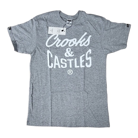Crooks & Castles T Shirt Medium Size / Gray Color /Short Sleeve With Graphic Tee - Picture 1 of 4